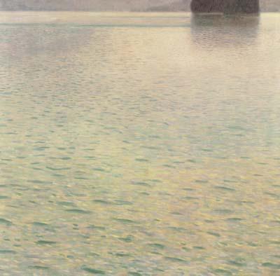 Gustav Klimt Island in Lake Atter (mk20) oil painting image